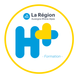 Logo de la démarche H+ Formation, dans laquelle est inscrit CETALION afin de favoriser l'inclusion des personnes en situation de handicap.
